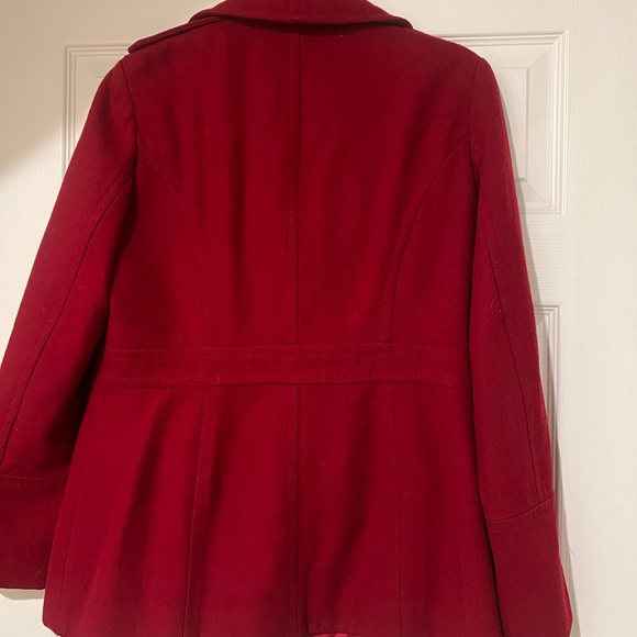 Michael Kors Size S Red Double-breasted wool blend peacoat jacket - Picture 2 of 2